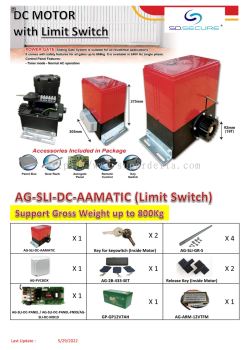 AA-MATIC DC SLIDING AUTOGATE (Limit Switch) MOTOR