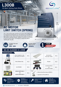 AUTOGATE ALBANO L300B AC SLIDING MOTOR SYSTEM FULL SET (OIL BATH)