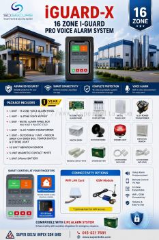 iGUARD-X 16 ZONE I-GUARD PRO VOICE ALARM SYSTEM
