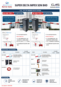 FULL SET OF BARRIER GATE SYSTEM -(BG-RGB-726S-L)(BG-RGB-723S-L)