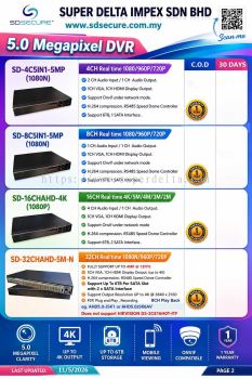 5.0 MEGAPIXEL DVR