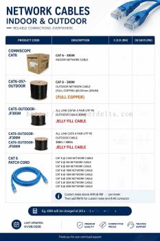NETWORK CABLES INDOOR & OUTDOOR