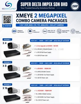 XMEYE 2 MEGAPIXEL COMBO CAMERA PACKAGES