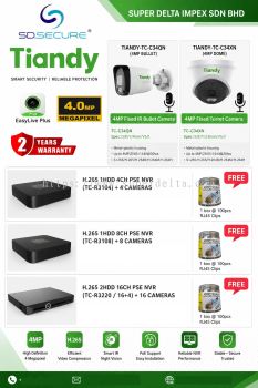 4 MP TIANDY CAMERA COMBO