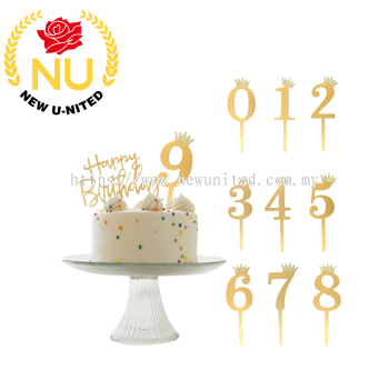 CAKE TOPPER NUMBER (GOLD)