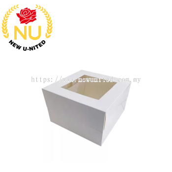 WINDOW CAKE BOX WHITE