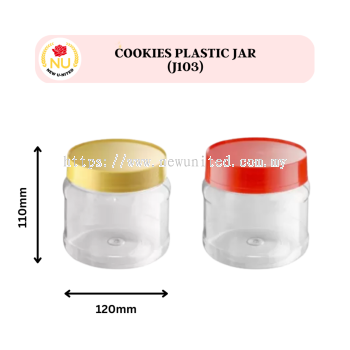 Cookies Plastic Jar (J103) 120x110mm