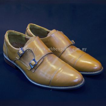 Double Monkstrap leather shoes