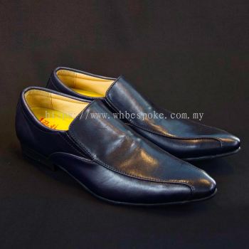 Black loafer leather shoes 