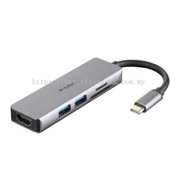 5-IN-1 USB-C HUB WITH HDMI AND SD MICRO SD CARD READER