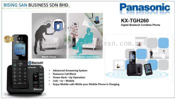 PANASONIC KX-TGH260 DIGITAL BLUETOOH CORDLESS PHONE 