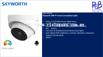 Skyworth 3MP IP Turret Camera(Dual Light) - SKH-I43D2H