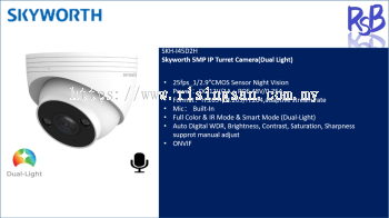 Skyworth 5MP IP Turret Camera(Dual Light) - SKH-I45D2H