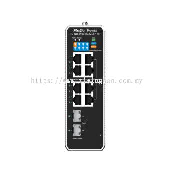 Ruijie - RG-NIS2100-8GT2SFP-HP��10-Port Cloud Managed Industrial Switch, with 1 x PoE++ Port, 7 x PoE+ Ports, and 2 x SFP Uplink Ports��