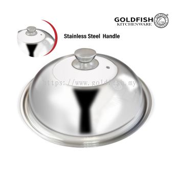 Stainless Steel Glass Lid With Stainless Steel Handle