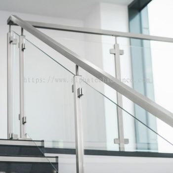 Stainless Steel Handrail with Glass