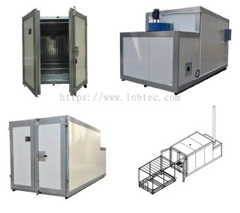 Gas powder coating batch oven