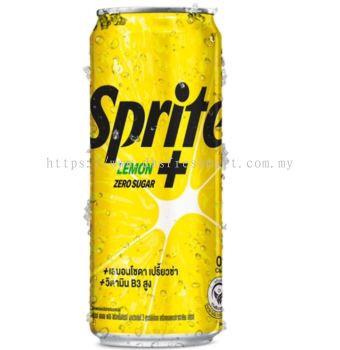 Sprite Lemon Plus Zero Sugar Yellow Can 320ml