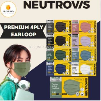 NEUTROVIS 4 PLY PREMIUM MEDICAL MASK TYPE IIR 50's - PREMIUM (EARLOOP ) *NEW*