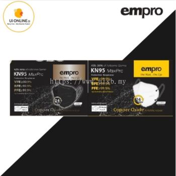 EMPRO KN95 MAX PRO RESPIRATOR MASK  (COPPER OXIDE) 10's + 2's *BUY 2 BOX EMPRO FACEMASK FREE 1 BIOMED/LONGSEE