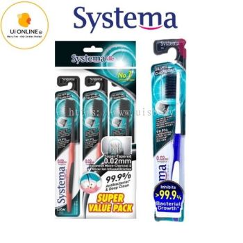 SYSTEMA SILVER CHARCOAL TOOTHBRUSH ( 1's / Value Pack ) - Soft