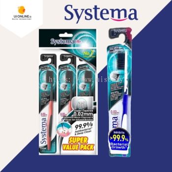 SYSTEMA SILVER CHARCOAL TOOTHBRUSH ( 1's / Value Pack ) - Soft