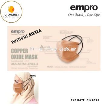 EMPRO AEROFIT H SERIES (COPPER OXIDE) SURGICAL FACE MASK - HIJAB (50PCS) - * WITHOUT BOXES *EXP 01/2025