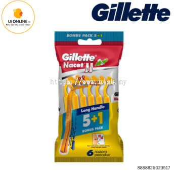 GILLETTE NACET II DISPOSABLE (5+1) 6S *3517