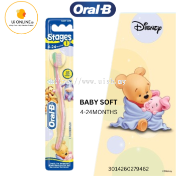 Oral-B Stages 1 (4-24 Months Old) Tiger & Winnie The Pooh Toothbrush (1s) Blister (Soft) *9462
