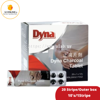 DYNA CHARCOAL TABLET 10's X 20