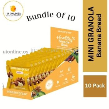 AMAZIN' GRAZE GRANOLA BITES 40G X 10 - BANANA BREAD (EXP: YR 2026)