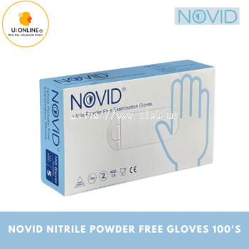 NOVID NITRILE POWDER FREE EXAMINATION GLOVES 100'S