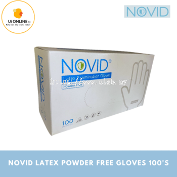 NOVID LATEX POWDER FREE EXAMINATION GLOVES 100'S