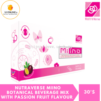 NUTRAVERSE MIINO BOTANICAL BEVERAGE MIX WITH PASSION FRUIT FLAVOUR 30'S