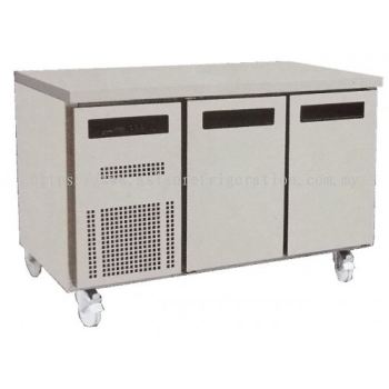 Exhibition Display Unit Japan Stainless Steel 2 Door Counter Chiller [Ready Stock]