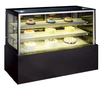 Premium Black Colour Marble Cake Showcase (5ft) [ETA: June 2023]