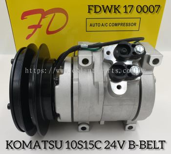 FDWK 17 0007 Komatsu 10S15C 24V B-Belt Compressor New