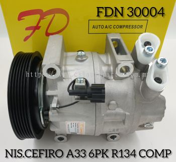 FDN 30004 Nissan Cefiro A33 R134 6PK Compressor New