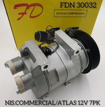 FDN 30032 Nissan Commercial/Atlas 12V 7PK Compressor New