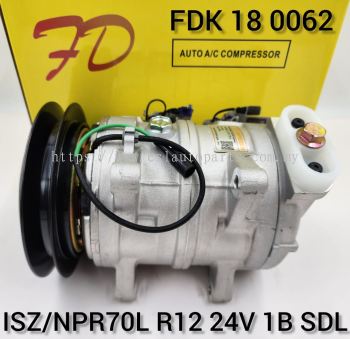 FDK 18 0062 Isuzu Truck 1B R12 24V Compressor New