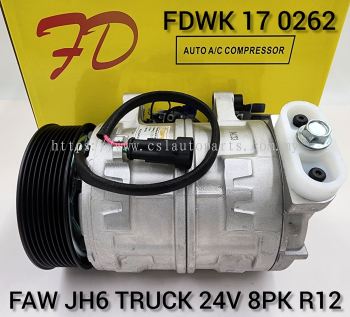 FDWK 17 0262 Faw JH6 Truck 24V 8PK Compressor (NEW)