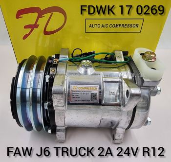 FDWK 17 0269 Faw Truck J6 2A 24V R12-TP Compressor (NEW)