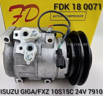 FDK 18 0071 Isuzu Giga 1FXZ 1 Foward 10S15C 24V 1A Compressor (NEW)