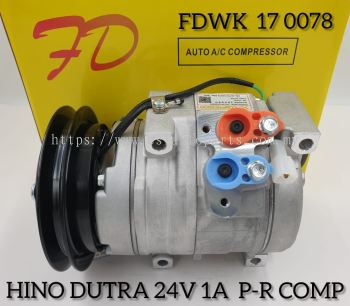 FDWK 17 0078 Hino Dutro 1A 10S15C-PR 24V Compressor (NEW)