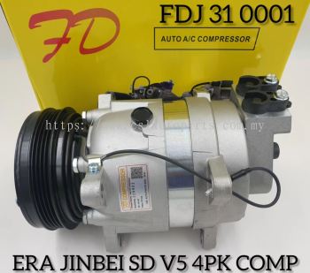 FDJ 31 0001 Era Jinbei Delphi-V5SD 4PK Compressor (NEW)