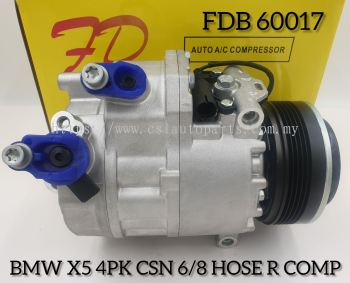 FDB 60017 BMW X5 E70 CSN-CSE717-D 4PK 6/8 Rear Hose Compressor (NEW)