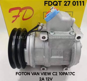  FDQT 27 0111 Foton Van View C2 10PA17C 2A 12V Compressor (NEW)