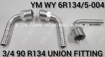 YM WY-6R134/5 004 3/4 X 90 R134 Union Fitting