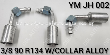 YM JH 002 3/8 X 90 R134 W/Collar Alloy Fitting