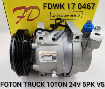 FDWK 17 0467 Foton Truck 24V 5PK V5 NDL Compressor (NEW)